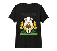 Sheep Support Wales St Davids Day Design Premium T-Shirt