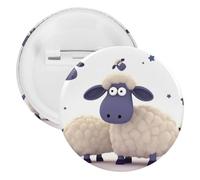 Sheep Tinplate Badge Personalized Round Brooch Large Craft Button Suitable for Teachers, Nurses, Doctors, Staff, Party Gift Accessories, 20pcs, Plastic, plastics