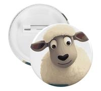 Sheep Tinplate Badge Personalized Round Brooch Large Craft Button Suitable for Teachers, Nurses, Doctors, Staff, Party Gift Accessories, 1Pcs, Plastic, plastics