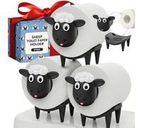 Sheep Toilet Paper Holder 3-Pack, Black Sheep Funny Bathroom Decor, Free Standing Cute Animal Holder, Stylishly Store Extra Toilet Paper, Modern Farmhouse Decor, No Assembly, Funny Gifts