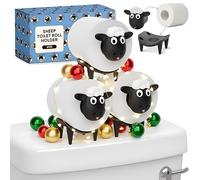Sheep Toilet Paper Holder, 3-Pack, Whimsical Funny Bathroom Decor, Cute Animal Toilet Paper Organizer, Unique Farmhouse Bathroom Accessories, Modern Farmhouse Decor, No Assembly, Gift-Ready