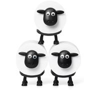 Sheep Toilet Paper Holder - Funny Free Standing Bathroom Set - 3D Printed Black Sheep Loo Roll Holder - Cute Bathroom Storage - Set of 3 (3pcs)