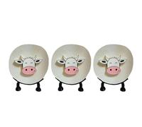 Sheep Toilet Roll Holder - Funny Toilet Paper Holder Free Standing Bathroom Set - 3D Printed Black Cow Loo Roll Holder - Hilarious Tissue Paper Roll Storage - Cute Bathroom Decor,Cow-3pcs