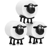 Sheep Toilet Roll Holder - Funny Toilet Paper Holder Free Standing Bathroom Set - 3D Printed Black Sheep Loo Roll Holder - Hilarious Tissue Paper Roll Storage - Cute Bathroom Decor - Set of 3