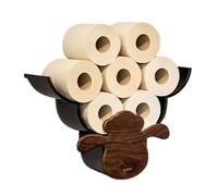 Sheep Toilet Roll Holder - PP 16.54 Inch | Toilet Roll Holder with Holds 12 Rolls, Dorm, Vanity | Funny ŤoiletPaper Ĥolder for Home Storage Bathroom Organizer Wall Rack