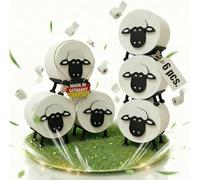 Sheep Toilet Roll Holder Set of 6 - Stackable Toilet Paper Holder for 38-42 mm Rolls - Funny Toilet Roll Holder Toilet & Bathroom Decoration | R-Satz Shop