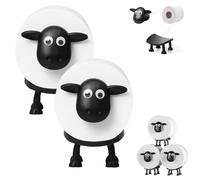 Sheep Toilet Roll Holder, Tissue Paper Roll Storage Stand, 3D Printed Black Sheep Loo Roll Holder, Funny Toilet Paper Holder, Cute Toilet Paper Holder for Bathroom Shelf Table Counter Floor (2)
