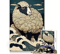 Sheep Ukiyo E Japan China 1000 Piece Jigsaw Puzzles for Teenagers Smart Game Bonding Time Image Assembly Fine Art Piece 50x75cm