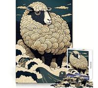 Sheep Ukiyo E Japan China 1000 Pieces Jigsaws Adults Puzzles Gifts Brain Workout Toy Relaxed Mind Art Assembly Memorable Gift 38x52cm