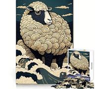 Sheep Ukiyo E Japan China Jigsaw Puzzles for Adults1000 Piece Sharp Logic Toy Together Fun Tight Cut Memorable Gift 38x26cm