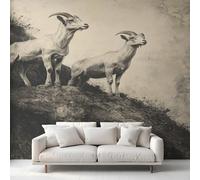 Sheep Wallpaper, Goat Farm Animal Wall Mural, Wallpaper for Bedroom Living Room, Home Decor, Photo Wall Paper, 400 x 280 cm CKO-0