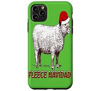Sheep Wearing Santa Hat And Pun Fleece Navidad Case for iPhone 11 Pro Max