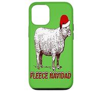 Sheep Wearing Santa Hat And Pun Fleece Navidad Case for iPhone 12/12 Pro