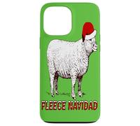 Sheep Wearing Santa Hat And Pun Fleece Navidad Case for iPhone 13 Pro Max