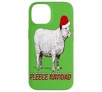 Sheep Wearing Santa Hat And Pun Fleece Navidad Case for iPhone 14