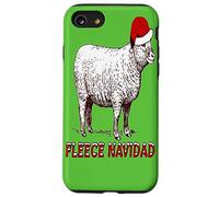 Sheep Wearing Santa Hat And Pun Fleece Navidad Case for iPhone SE (2020) / 7/8