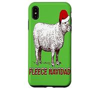 Sheep Wearing Santa Hat And Pun Fleece Navidad Case for iPhone XS Max