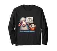 Sheep with Sarcastic Quote - Don't Ask Stupid Question Long Sleeve T-Shirt