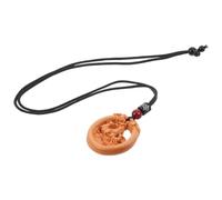 Sheep Wooden Hanging Pendant with Rope 3d Lifelike Chinese Zodiac Amulet | Hand-carved Natural Wood Texture, Traditional Artistic Sheep Motif, for Chinese New Year Rearview Mirror