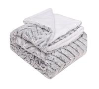 Sheep Wool Blanket | Thick Faux Plush Throw | Printed Tie-Dye Brushed PV Fleece Warm Soft Blanket | Cozy Thickened Cover for Winter Sofa, Couch, Warm Winter, Bed
