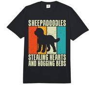Sheepadoodles Stealing Hearts and Hogging Beds Sheepadoodle Comfort Colors Adult Heavyweight T-Shirt