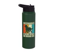 Sheepadoodles Stealing Hearts and Hogging Beds Sheepadoodle Stainless Steel Insulated Water Bottle