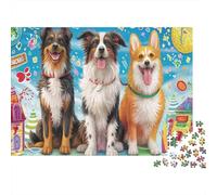 Sheepdog 1000 Piece Premium Cardboard Cute Dog Jigsaw Puzzle Box Set for Adults Stress Relief for Office Leisure 70x50cm/1000pcs