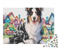 Sheepdog 1000 Piece Sturdy Cardboard Jigsaw Puzzle Set Senior Enthusiasts Concentration Training Wall Decoration 52x38cm/1000pcs