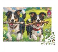 Sheepdog Puzzle 1000 Pieces Adults Educational Relaxing Brain Training Precision Pieces Quality 38x26cm/1000pcs