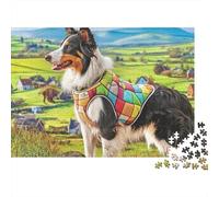 Sheepdog Puzzle 1000 Pieces Adults Educational Relaxing Brain Training Precision Pieces Quality 38x26cm/1000pcs
