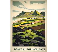 Sheephaven Donegal Ireland Poster - A4 Wall Art, Wanderlust Print, Inspirational World Map, Vintage City, Retro Poster, Home Decor for Living Room, Office, Gift Idea for Travel Lovers