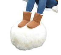 Sheepland Luxury Handmade British Sheepskin Pouffe (Ivory)