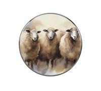 Sheeps Watercolor Fridge Sticker Funny Fridge Magnets Novelty Round Fridge Magnets Reusable for Whiteboard, Locker, Kitchen, Office- Strong Decor Magnetic Stickers