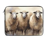 Sheeps Watercolor Laptop Sleeve Case 15inch, Shockproof Protective Case, 10-17 Inch Computer Sleeve, Water Resistant Laptop Briefcase for Men Women Compatible with MacBook Air/Notebook/Tablet