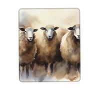 Sheeps Watercolor Mouse Pad, Ultra-Smooth Gaming Mousepad, Non-Slip Rubber Base, Waterproof Computer Mouse Mat for Desk, Laptop, Office, Small Portable, 7 x 8.6 in