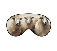 Sheeps Watercolor Sleeping Mask, Light Blocking Eye Mask, Comfortable and Soft, Eye Cover with Elastic Band, Suitable for Men and Women, Suitable for Travel/Sleeping