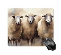 Sheeps Watercolor Square Mouse Pad Portable Computer Mousepad with Non-Slip Rubber Base 18 * 22cm Ultra-Thin Gaming Mouse Mat for Computer Laptop Office Desk Accessories