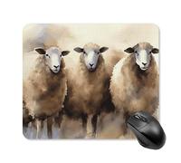 Sheeps Watercolor Square Mouse Pad Portable Computer Mousepad with Non-Slip Rubber Base 25 * 30cm Ultra-Thin Gaming Mouse Mat for Computer Laptop Office Desk Accessories