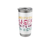 Sheepshead & Beer That's WHY I'm HERE Fun Playing Card Game Stainless Steel Insulated Tumbler
