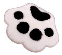 Sheepskin Area Rug Cat Paw Shaped Plush Rugs Fluffy Soft Kids Carpet Rug for Bedroom Living Room Floor
