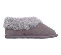 Sheepskin Boot Slippers with Thick Sheepskin Cuff and Rubber Sole SNUGRUGS Grey 5