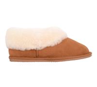 Sheepskin Boot Slippers with Thick Sheepskin Cuff and Rubber Sole SNUGRUGS Tan 6