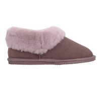 Sheepskin Boot Slippers with Thick Sheepskin Cuff and Rubber Sole SNUGRUGS Taupe 4