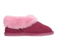 Sheepskin Boot Slippers with Thick Sheepskin Cuff and Rubber Sole SNUGRUGS Wine 6