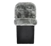 Sheepskin Foot Muff for Babies - Genuine Soft Wool Lined Stroller Pram Footmuff - Universal Fit with Removable Front Panel, Warm, Cosy, Comfortable, Stylish (Grey)