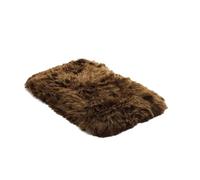Sheepskin Pet Bed - Soft Dense Merino-Cross Sheepskin for Cats & Dogs - Ultra-Plush Rectangular Pet Rug for Basket, Sofa or Floor, Naturally Temperature-Regulating, Luxurious Comfort - Medium/Brown