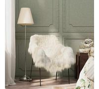 Sheepskin Rug Cream Genuine Sheep Leather 60-70x90-100cm Soft Draped Luxury Cozy