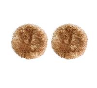Sheepskin Seat Pads 35cm Diameter Ginger Set of 2 - Round Seat Pads for Living Room - Natural Wool Seat Pad - Soft Seat Cushions - Genuine Sheepskin Chair Pad Fluffy
