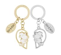 Sheepworld Couple Keyring with You Motif, 2 Pendants with Key Ring and Charm, Metal, Epoxy, Length 8.5 cm, Gift for Two, Valentine's Day, 75301