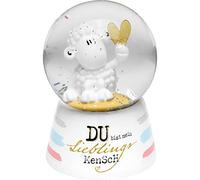 Sheepworld Dream globe motif human snow globe, glass, polyresin, height 6.5 cm, gift boyfriend, girlfriend 46953